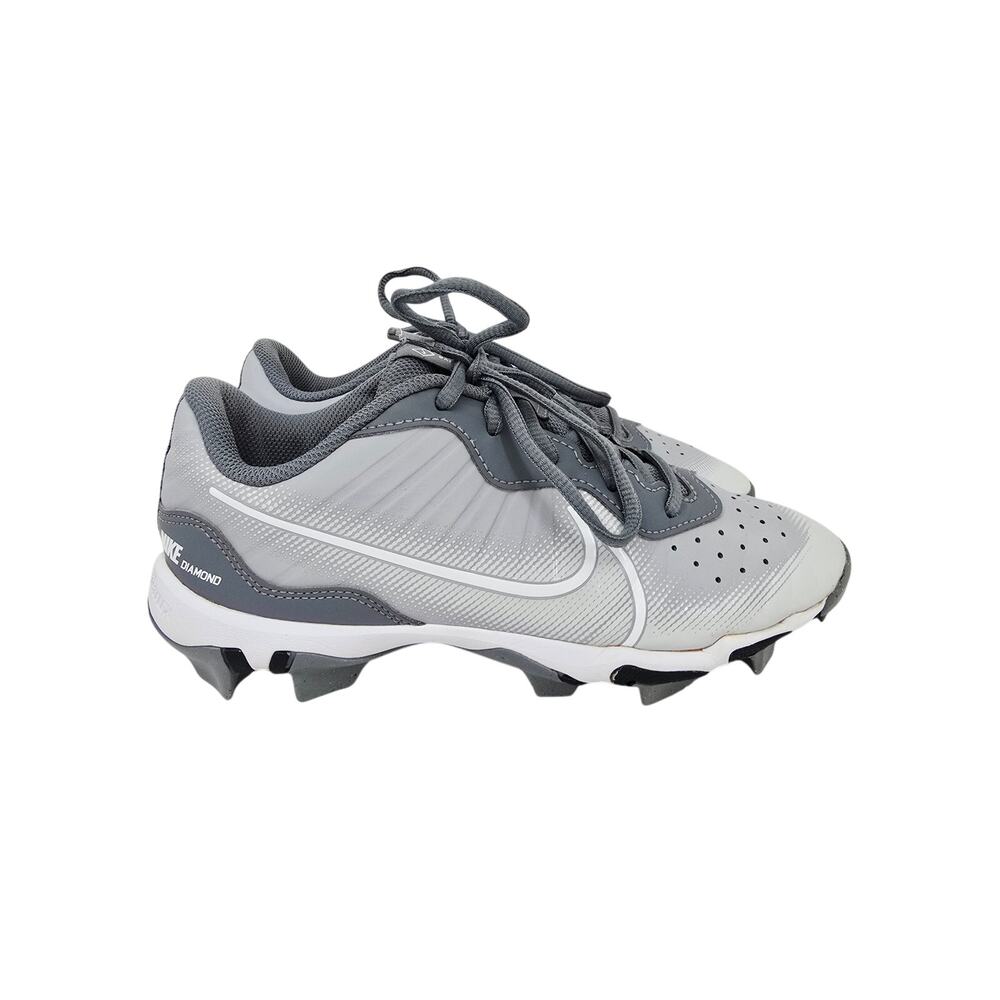 Nike Boys Diamond Baseball Cleats Shoes Gray 6Y